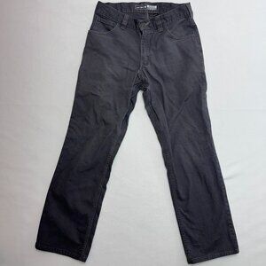 Carhartt Pants Men's 30x30 Gray Rugged Flex Relaxed Fit Canvas Work BN2517-M